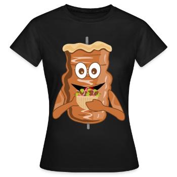 Döner fat kebab skewer kebab - T-shirt Femme - noir - Devant - AI Model Female 172 dark (172cm)