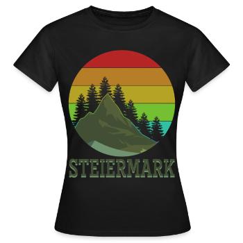 Tourisme Styrie - T-shirt Femme - noir - Devant - AI Model Female 172 dark (172cm)