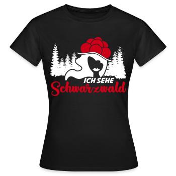 Schwarzwaldmädel Schwarzwald - Frauen T-Shirt - Schwarz - Vorne - AI Model Female 172 dark (172cm)