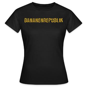 Bananenrepublik Bananen - Frauen T-Shirt - Schwarz - Vorne - AI Model Female 172 dark (172cm)