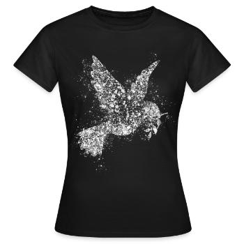 Friedenssympol Friedenstaube - Frauen T-Shirt - Schwarz - Vorne - AI Model Female 172 dark (172cm)