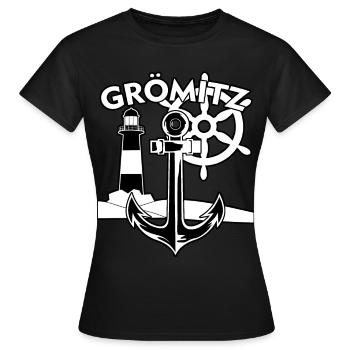Grömitz Mer Baltique - T-shirt Femme - noir - Devant - AI Model Female 172 dark (172cm)