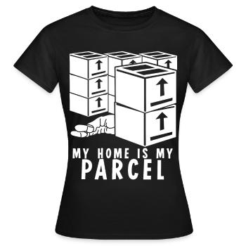 Paketzusteller Paket Paketbote - Frauen T-Shirt - Schwarz - Vorne - AI Model Female 172 dark (172cm)