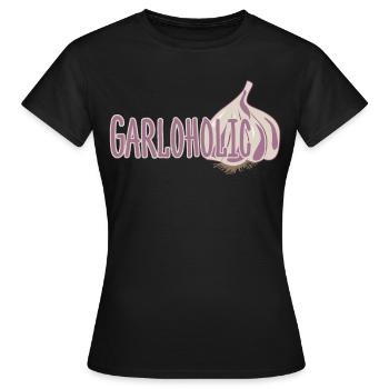 gousses d’ail gousse d’ail gousse d’ail - T-shirt Femme - noir - Devant - AI Model Female 172 dark (172cm)