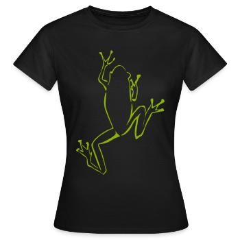 Frog Frogs - Women's T-Shirt - black - Front - AI Model Female 172 dark (172cm)