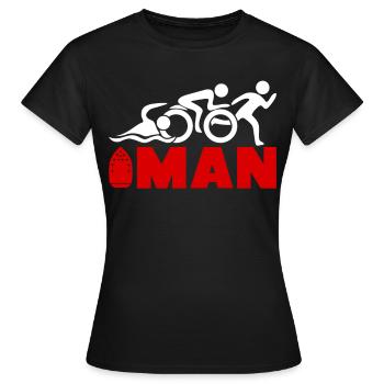 Triathlon Joke Triathlètes Triathlète - T-shirt Femme - noir - Devant - AI Model Female 172 dark (172cm)