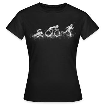 Triathlon Triathleten Triathlet - Frauen T-Shirt - Schwarz - Vorne - AI Model Female 172 dark (172cm)