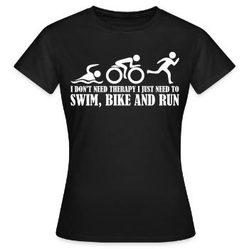 Triathlètes de triathlon Triathlète drôle - T-shirt Femme - noir - Devant - AI Model Female 172 dark (172cm)