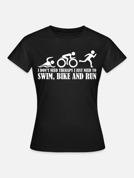 Triathlon Triathleten lustig Triathlet - Frauen T-Shirt - Schwarz
