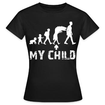 Parents Puberté Mère Père - T-shirt Femme - noir - Devant - AI Model Female 172 dark (172cm)