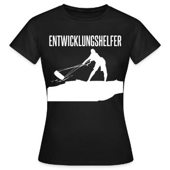Kitesurfen verhedderte Schnüre - Frauen T-Shirt - Schwarz - Vorne - AI Model Female 172 dark (172cm)