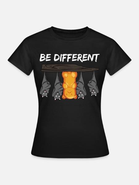 Gummibärchen und Fledermäuse - Frauen T-Shirt - Schwarz