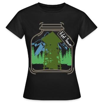 Eifel Eifeler Eifler Aussichtsturm - Frauen T-Shirt - Schwarz - Vorne - AI Model Female 172 dark (172cm)