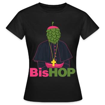 Hopfen Bischof Bier Brauerei - Frauen T-Shirt - Schwarz - Vorne - AI Model Female 172 dark (172cm)