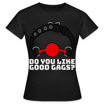 Aimez-vous les bons gags? - T-shirt Femme - noir - Devant - AI Model Female 172 dark (172cm)