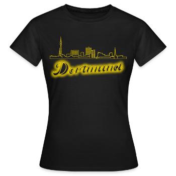 Dortmund : activités Dortmund - T-shirt Femme - noir - Devant - AI Model Female 172 dark (172cm)