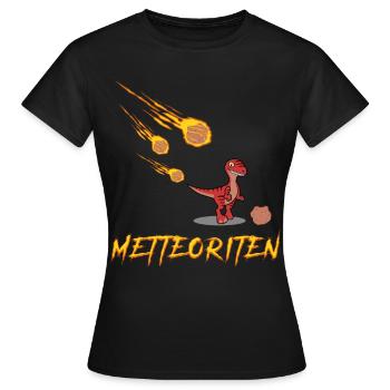 Hackfleisch Mettfleisch Mettbrötchen - Frauen T-Shirt - Schwarz - Vorne - AI Model Female 172 dark (172cm)