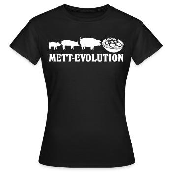 Mettbrötchen Hackfleisch Mett - Frauen T-Shirt - Schwarz - Vorne - AI Model Female 172 dark (172cm)