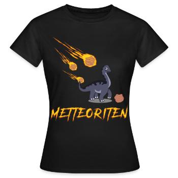 Mettbällchen Mettbrötchen Hackfleisch - Frauen T-Shirt - Schwarz - Vorne - AI Model Female 172 dark (172cm)