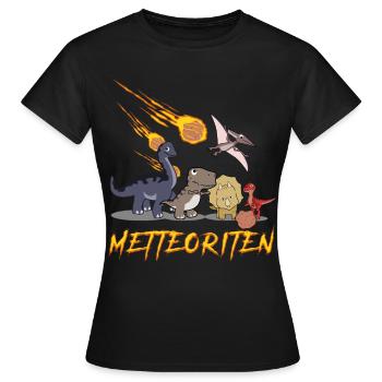 Mettbällchen Hackfleisch Mett Hack - Frauen T-Shirt - Schwarz - Vorne - AI Model Female 172 dark (172cm)