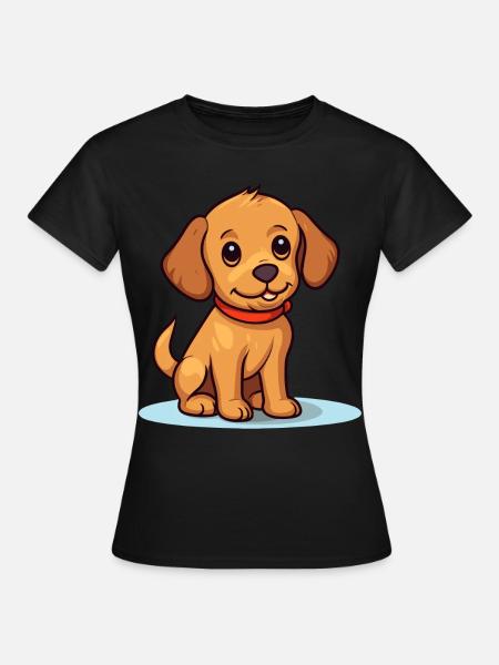 Niedliches Hundedesign für Hundebesitzer - Frauen T-Shirt - Schwarz