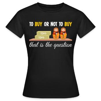 Flohmarkt Händler Trödelmarkt - Frauen T-Shirt - Schwarz - Vorne - AI Model Female 172 dark (172cm)