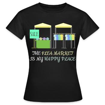 Trödelmarkt Flohmarkt Händler - Frauen T-Shirt - Schwarz - Vorne - AI Model Female 172 dark (172cm)
