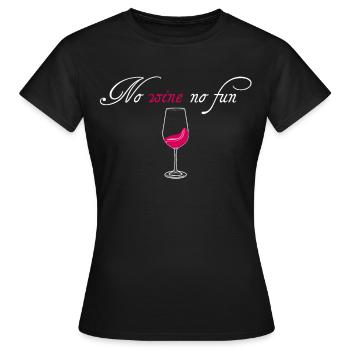 Vin Vin rouge - T-shirt Femme - noir - Devant - AI Model Female 172 dark (172cm)