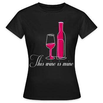 Fête des buveurs de vin - T-shirt Femme - noir - Devant - AI Model Female 172 dark (172cm)