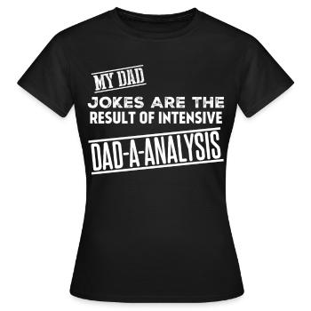 Blague Papa Drôle Papa Blagues - T-shirt Femme - noir - Devant - AI Model Female 172 dark (172cm)