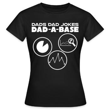 Blague Père Blague Père Blagues - T-shirt Femme - noir - Devant - AI Model Female 172 dark (172cm)