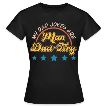 Papa Vater Witz Witze - Frauen T-Shirt - Schwarz - Vorne - AI Model Female 172 dark (172cm)