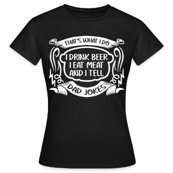 Prankster Father Blague Blagues Drôle Père - T-shirt Femme - noir - Devant - AI Model Female 172 dark (172cm)