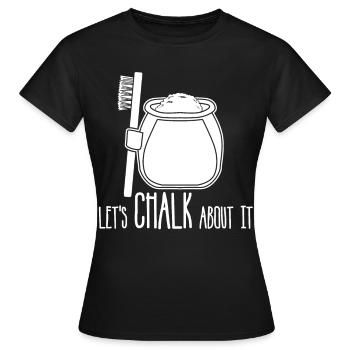 Bouldern Kreide Klettern - Frauen T-Shirt - Schwarz - Vorne - AI Model Female 172 dark (172cm)