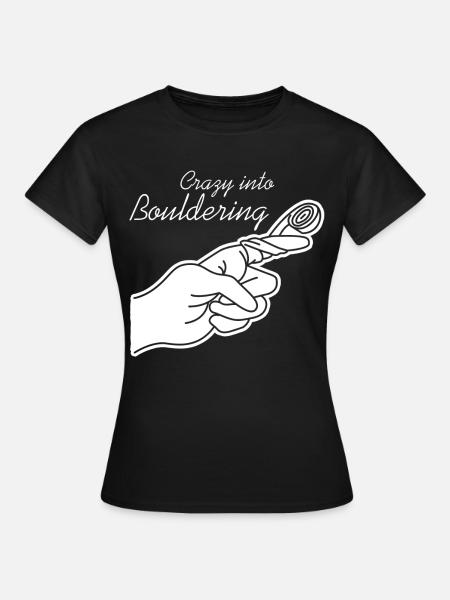 Bouldern Kletterwitzmauer Klettern - Frauen T-Shirt - Schwarz