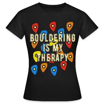 Bloc Bloc Thérapie Escalade - T-shirt Femme - noir - Devant - AI Model Female 172 dark (172cm)