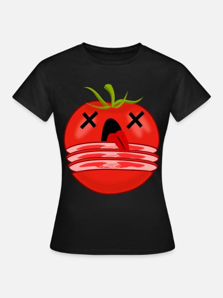 Tomate Tomates coupées - T-shirt Femme - noir