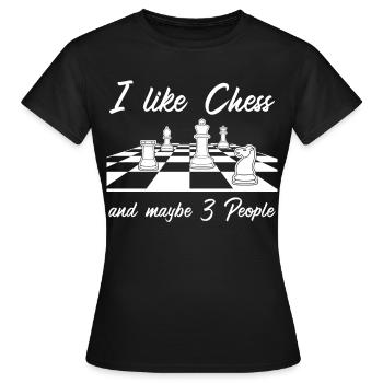 Échiquier - T-shirt Femme - noir - Devant - AI Model Female 172 dark (172cm)