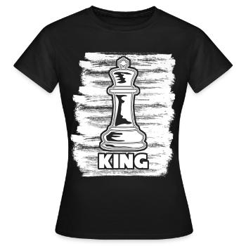 Roi de l’échiquier - T-shirt Femme - noir - Devant - AI Model Female 172 dark (172cm)
