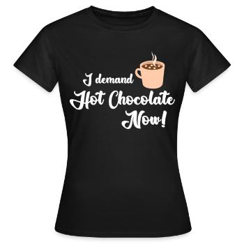 Chocolat chaud Cacao - T-shirt Femme - noir - Devant - AI Model Female 172 dark (172cm)