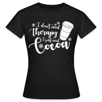 Chocolat chaud au cacao et au cacao - T-shirt Femme - noir - Devant - AI Model Female 172 dark (172cm)