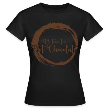 Cacao Chocolat chaud Cacao - T-shirt Femme - noir - Devant - AI Model Female 172 dark (172cm)