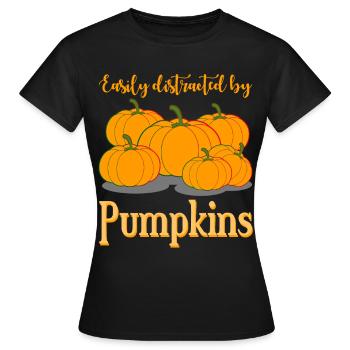 Citrouilles Halloween Citrouille - T-shirt Femme - noir - Devant - AI Model Female 172 dark (172cm)