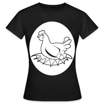 Oeufs Poule Oeuf - T-shirt Femme - noir - Devant - AI Model Female 172 dark (172cm)