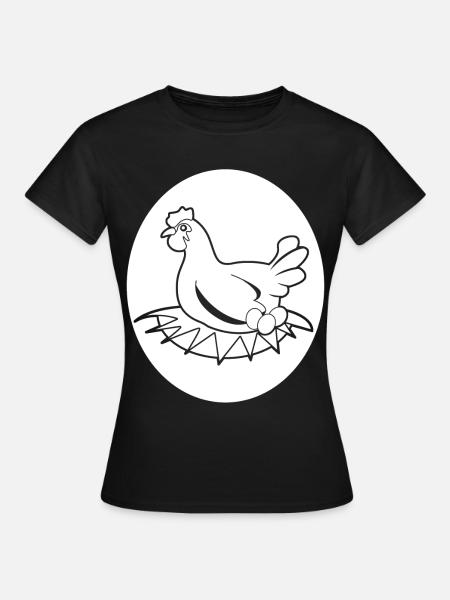 Eggs Chicken Egg - Frauen T-Shirt - Schwarz