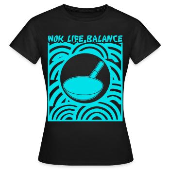 Poêle wok - T-shirt Femme - noir - Devant - AI Model Female 172 dark (172cm)