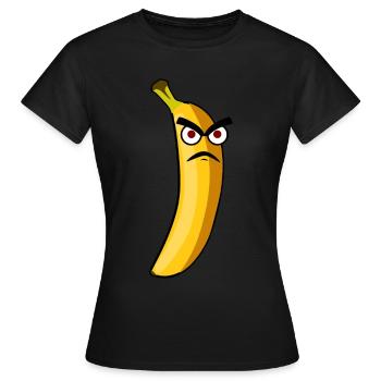 Banane Bananes grincheuses - T-shirt Femme - noir - Devant - AI Model Female 172 dark (172cm)