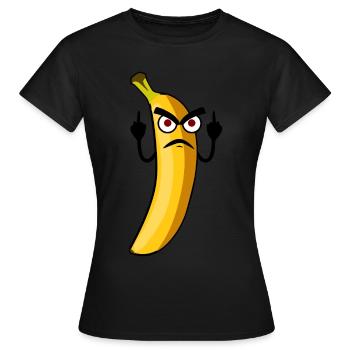 Bananes Banane grincheuse - T-shirt Femme - noir - Devant - AI Model Female 172 dark (172cm)