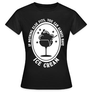 Ice Cream Cup - Frauen T-Shirt - Schwarz - Vorne - AI Model Female 172 dark (172cm)