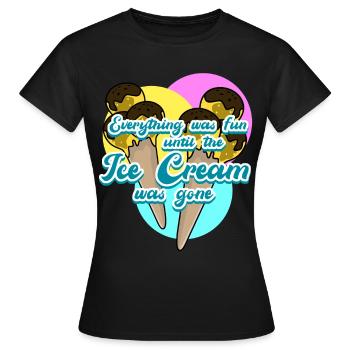 Ice Cream Icecream - Frauen T-Shirt - Schwarz - Vorne - AI Model Female 172 dark (172cm)